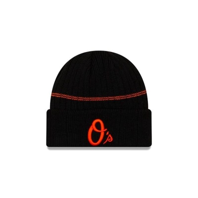 Black Baltimore Orioles Hat - New Era MLB Sport Knit Beanie USA5396217